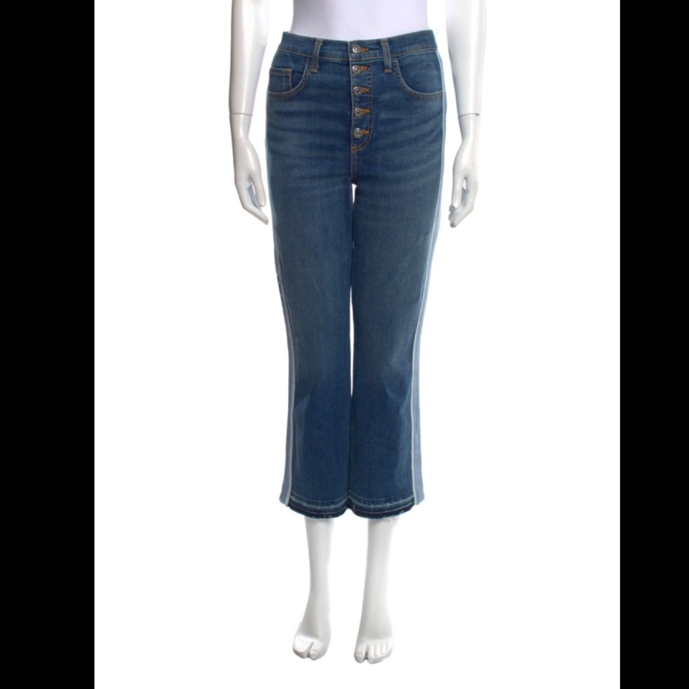 Veronica Beard High Rise Blue Jeans with Cropped Style Size L/31